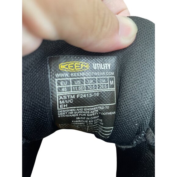 Keen Utility Mens black Carbon Fiber Toe Work Boots Size 11.5D SKU 9134 - Picture 6 of 13